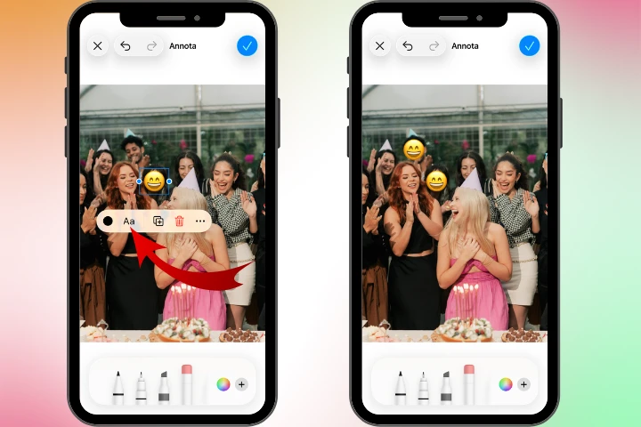 come sfocare volti su iphone con emoji