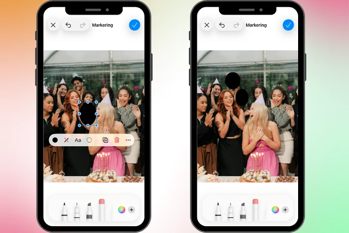 gezicht vervagen op iphone