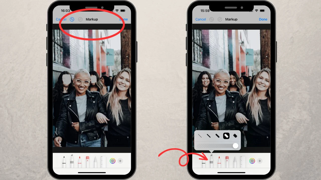 how to blur faces on iphone