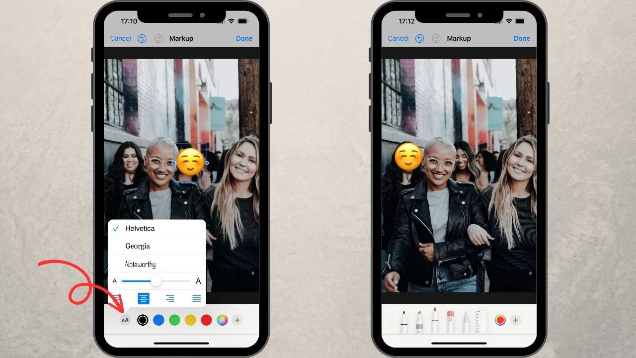 how to blur faces on iphone with emojis
