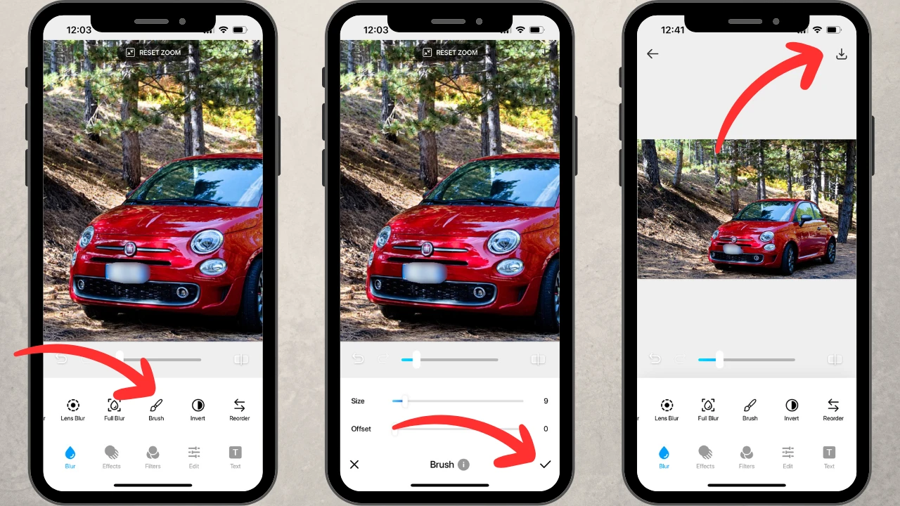 how to blur license plate on iphone with Blur Photo Editor
