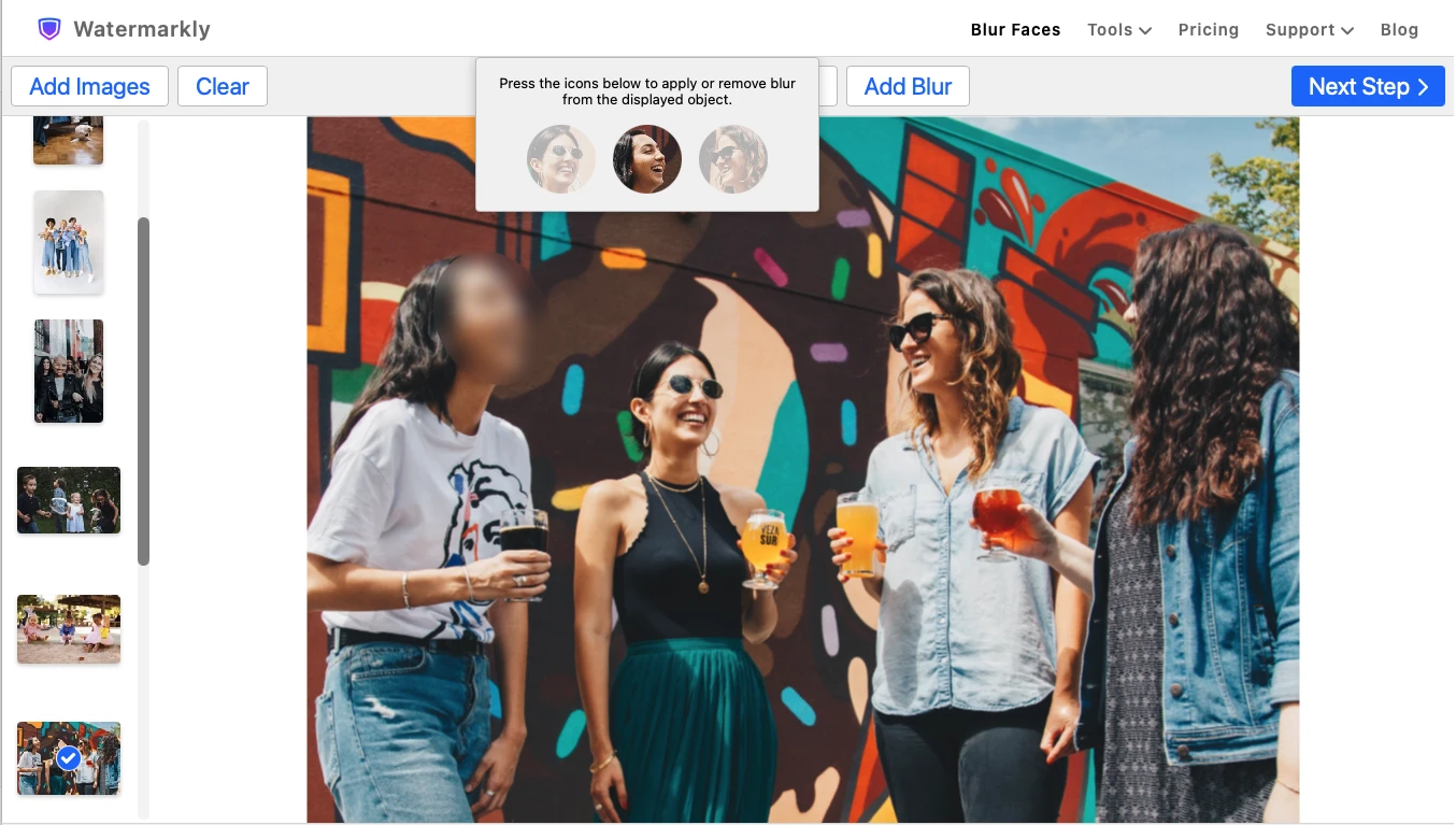 blur face online