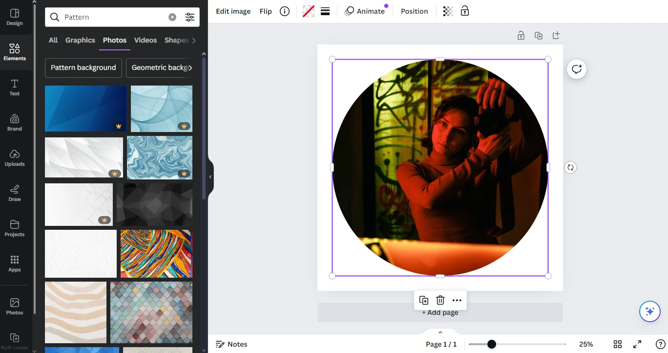 how to circle crop in canva