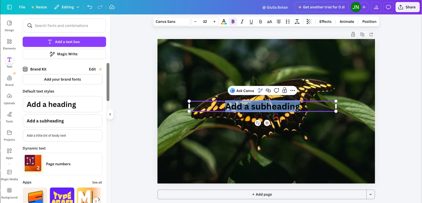 How to Add a Watermark in Canva for Free