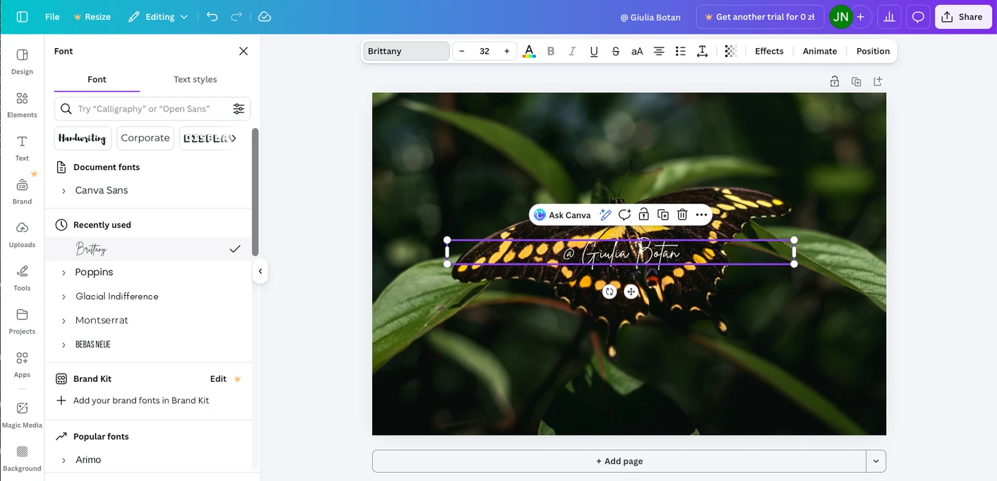 How to Add a Watermark in Canva for Free