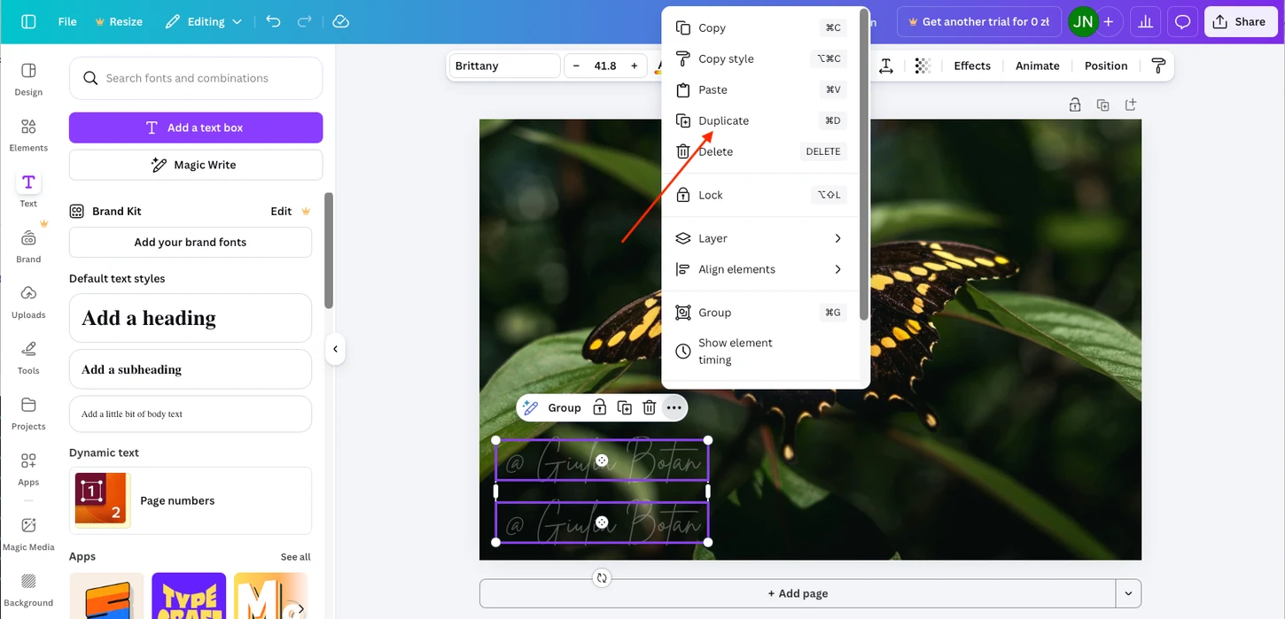 How to Make a Tiled Watermark in Canva