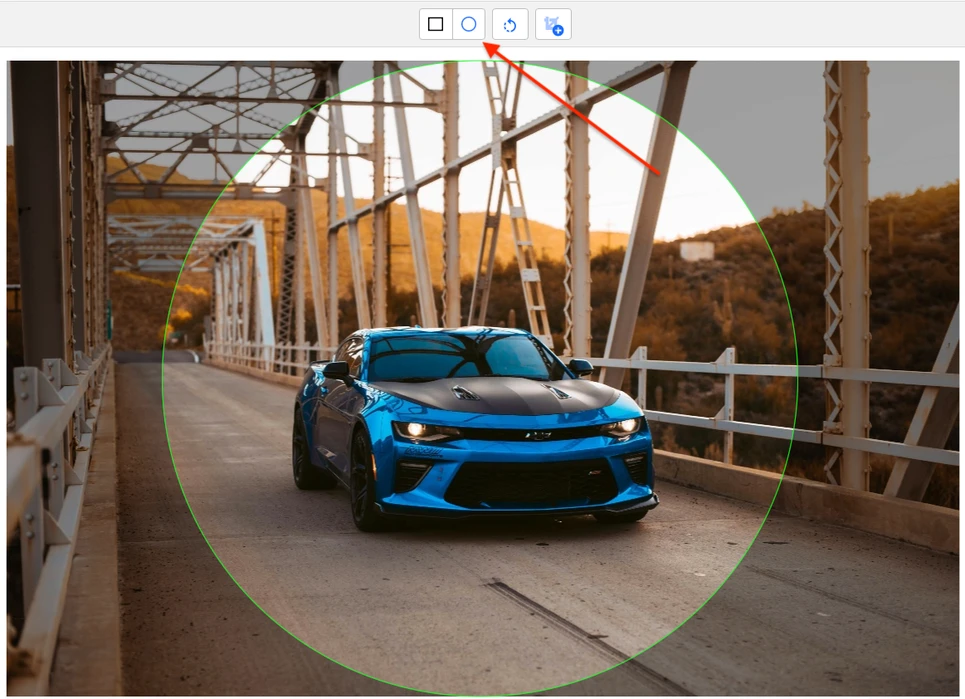обрезка по кругу