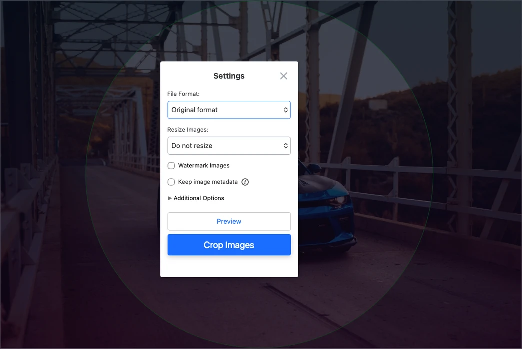 круглая обрезка