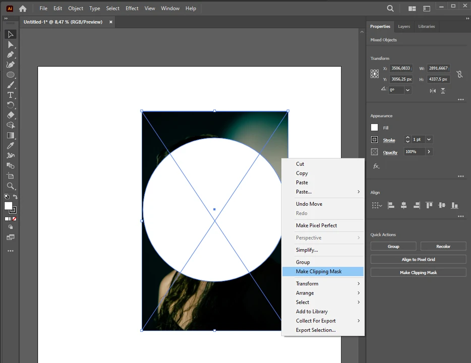 how to crop in adobe illustrator