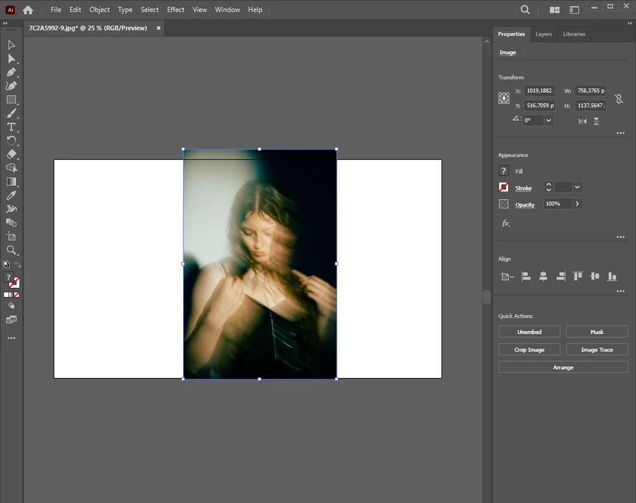 how to crop image in illustrator