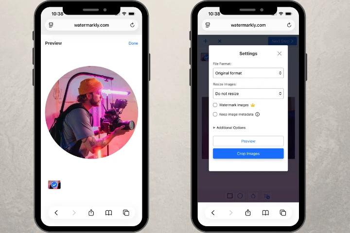 how to crop a picture into a circle on iphone