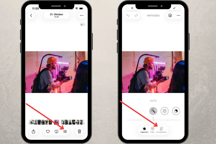iphone bilder zuschneiden