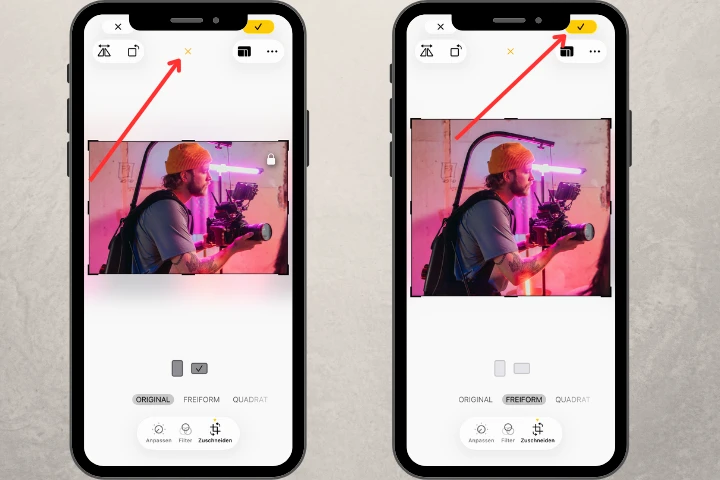 iphone bilder zuschneiden
