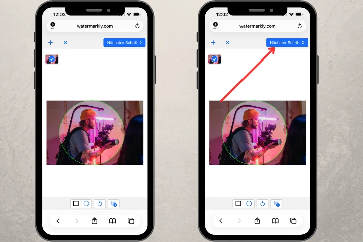 wie man ein Bild auf dem iPhone in einen Kreis zuschneidet