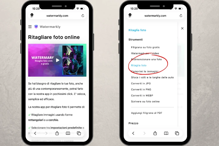 come ritagliare una foto a cerchio su iphone