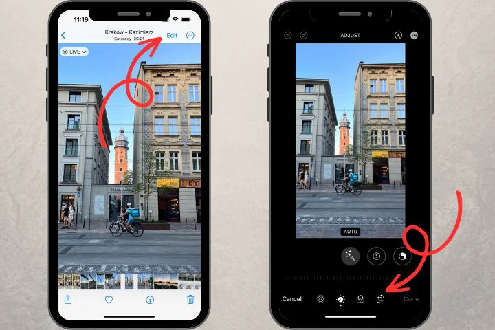 how to crop a picture on iphone