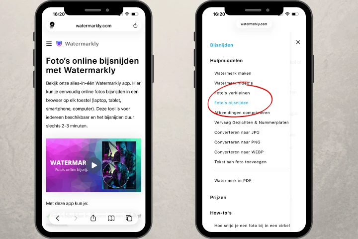 hoe een foto in een cirkel bijsnijden op iphone