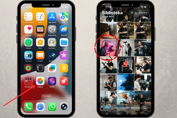 przycinanie zdjęć iphone