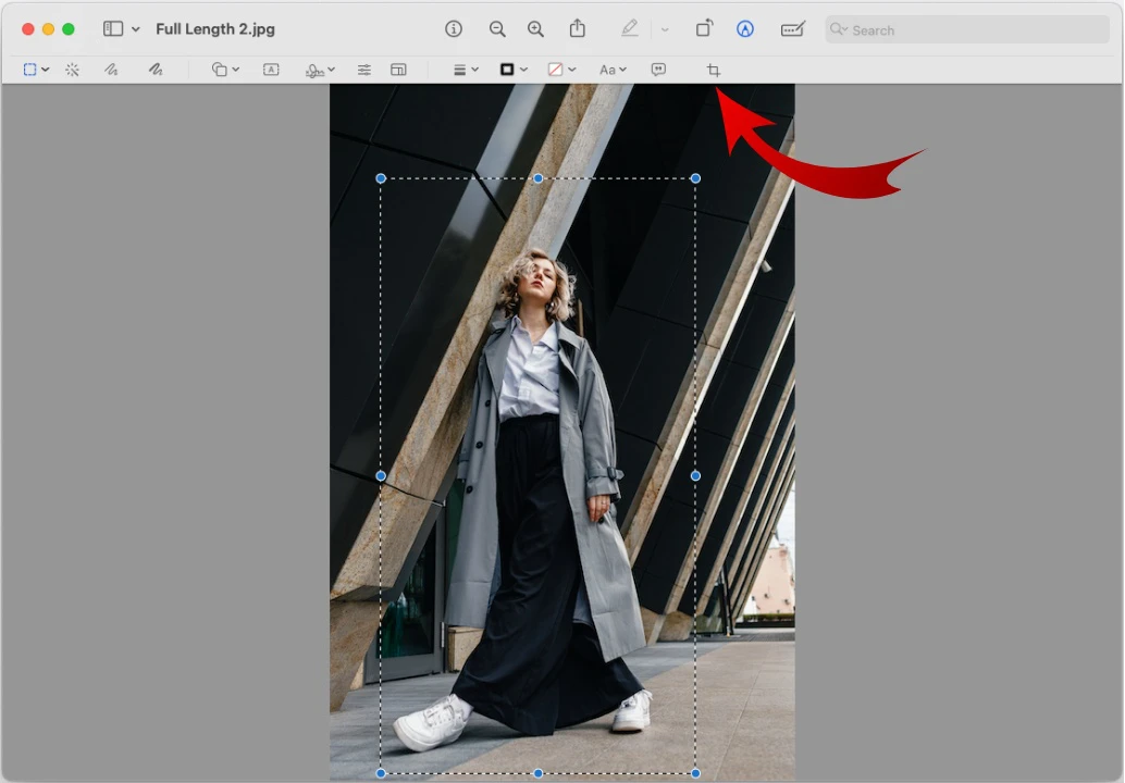 how to crop photos on mac