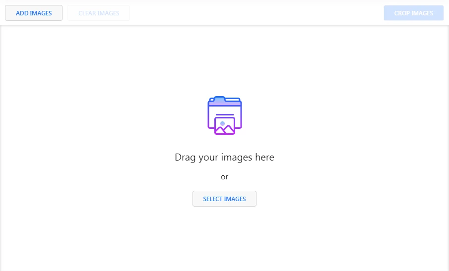 Select Images in Online Crop Tool