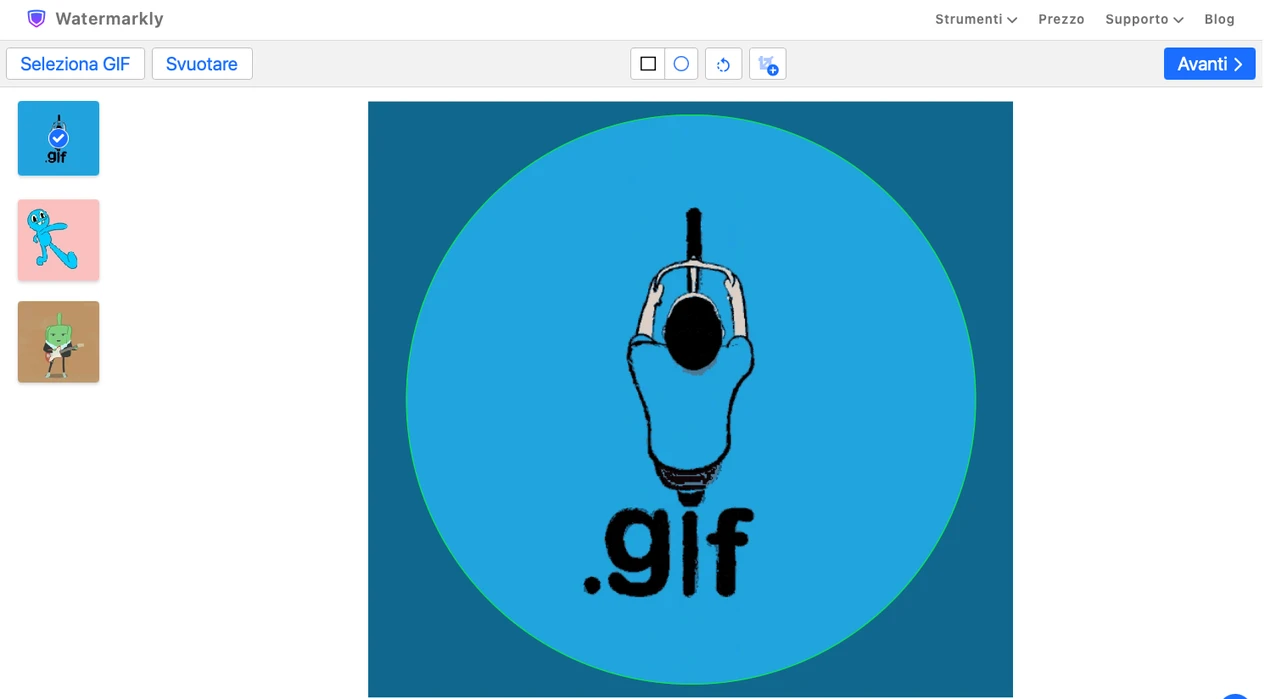 ritagliare GIF online