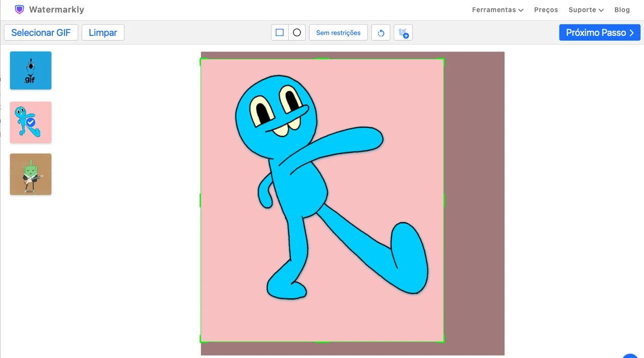 ferramenta para cortar GIF