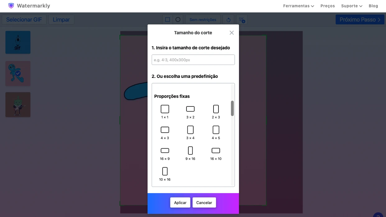 cortar gif online