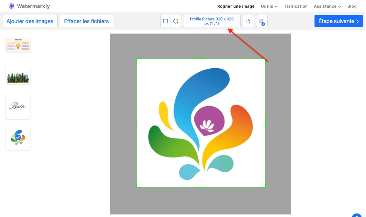 recadrer image png en ligne