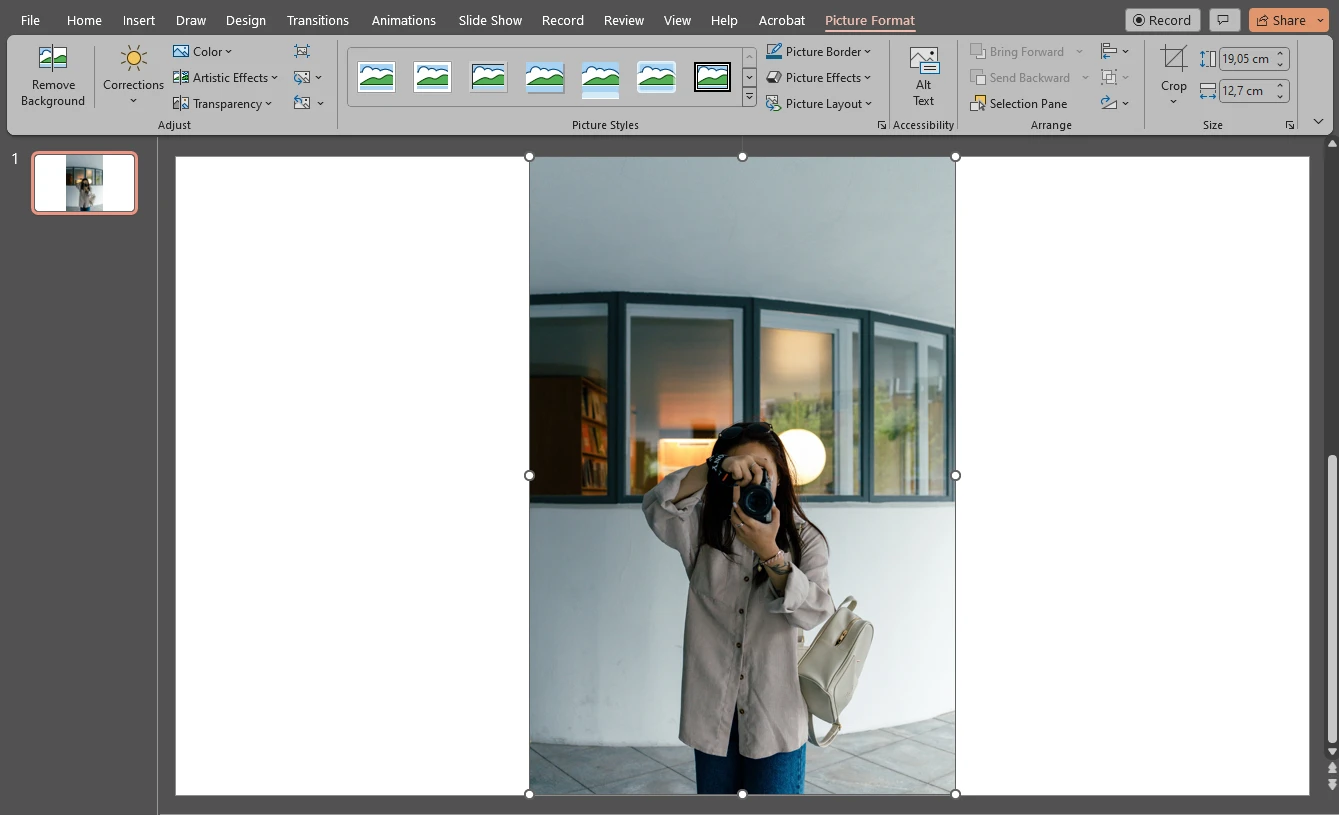 Select the image into PowerPoint