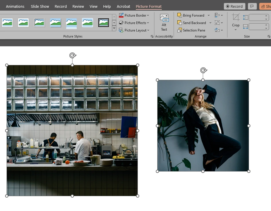 select images in PowerPoint