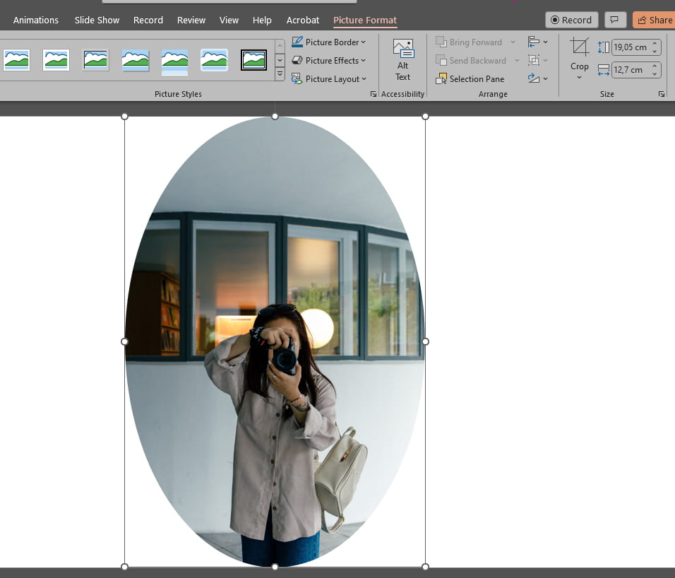 Ovale Form in PowerPoint