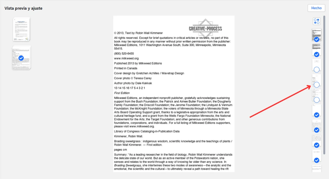 eliminar la marca de agua de páginas individuales