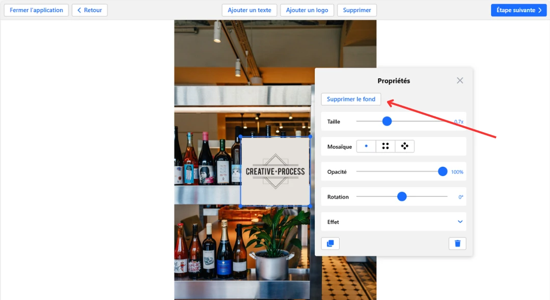 supprimer l’arrière-plan