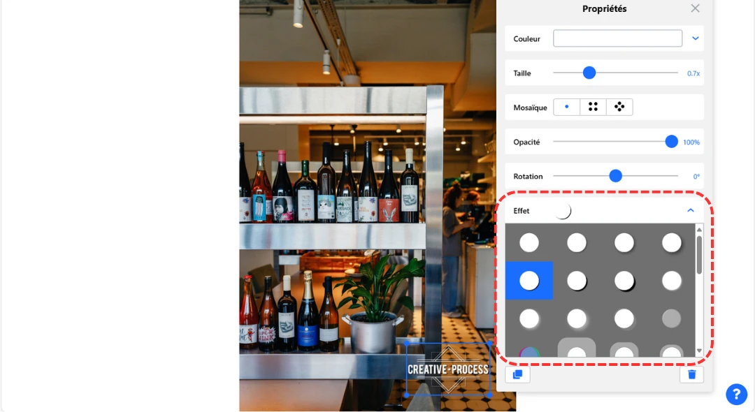 modifier le filigrane du logo