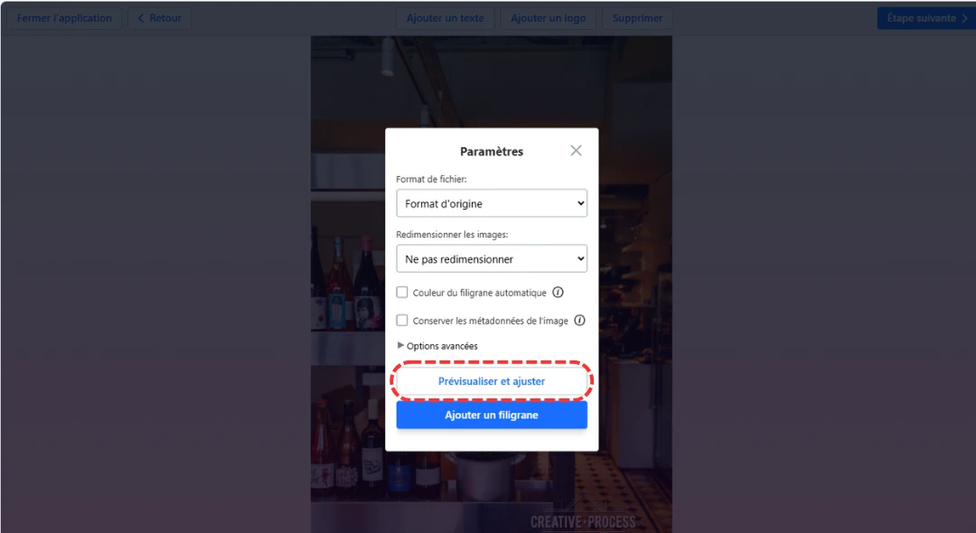 Prévisualiser et ajuster