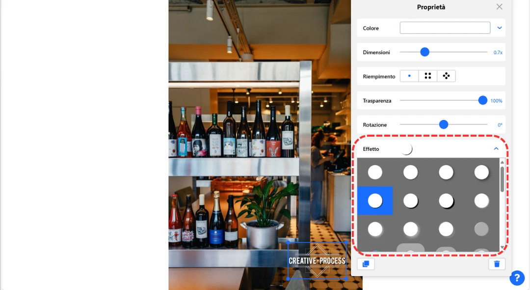modifica filigrana logo
