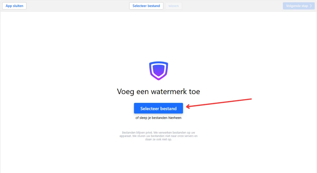bestanden selecteren