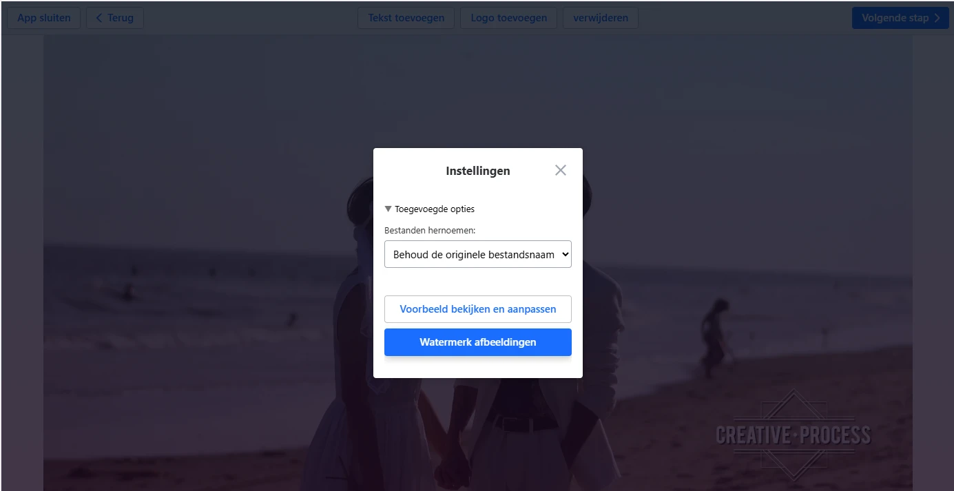 instellingen video-watermerk