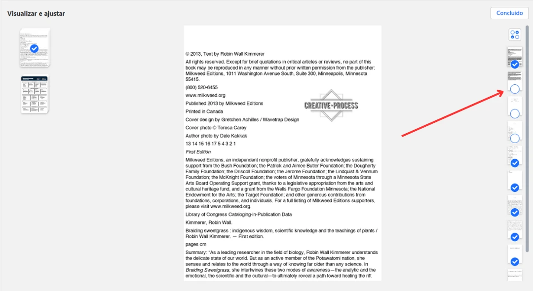 remover marca d’água de páginas individuais