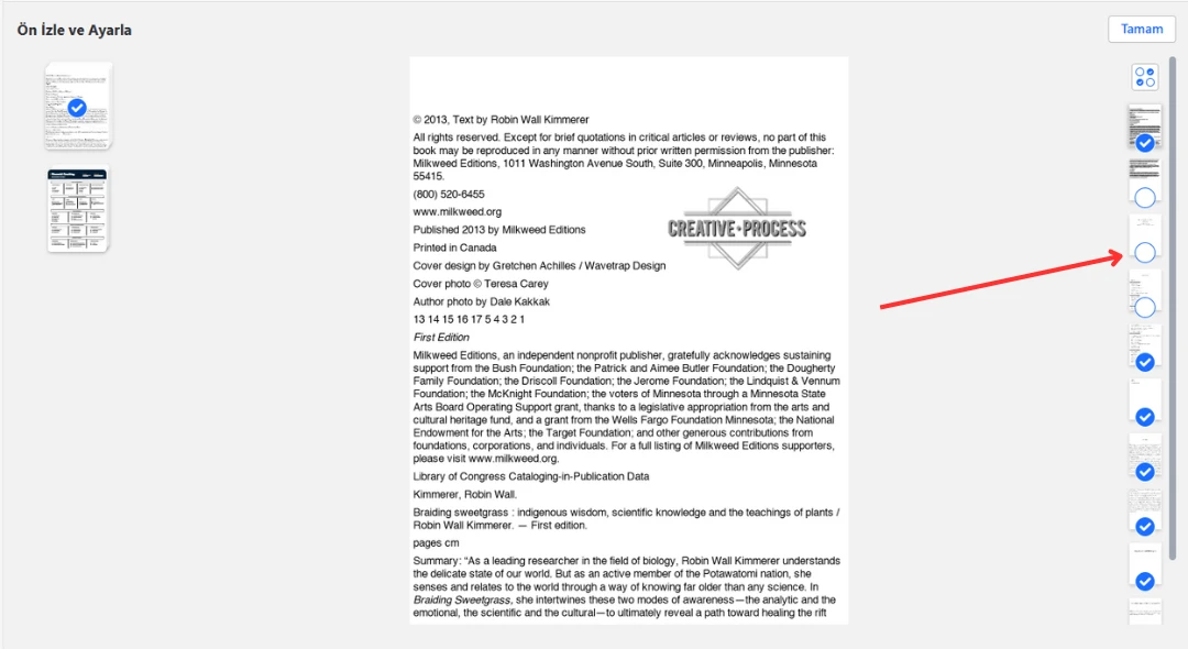 Belirli sayfalardan filigranı kaldır