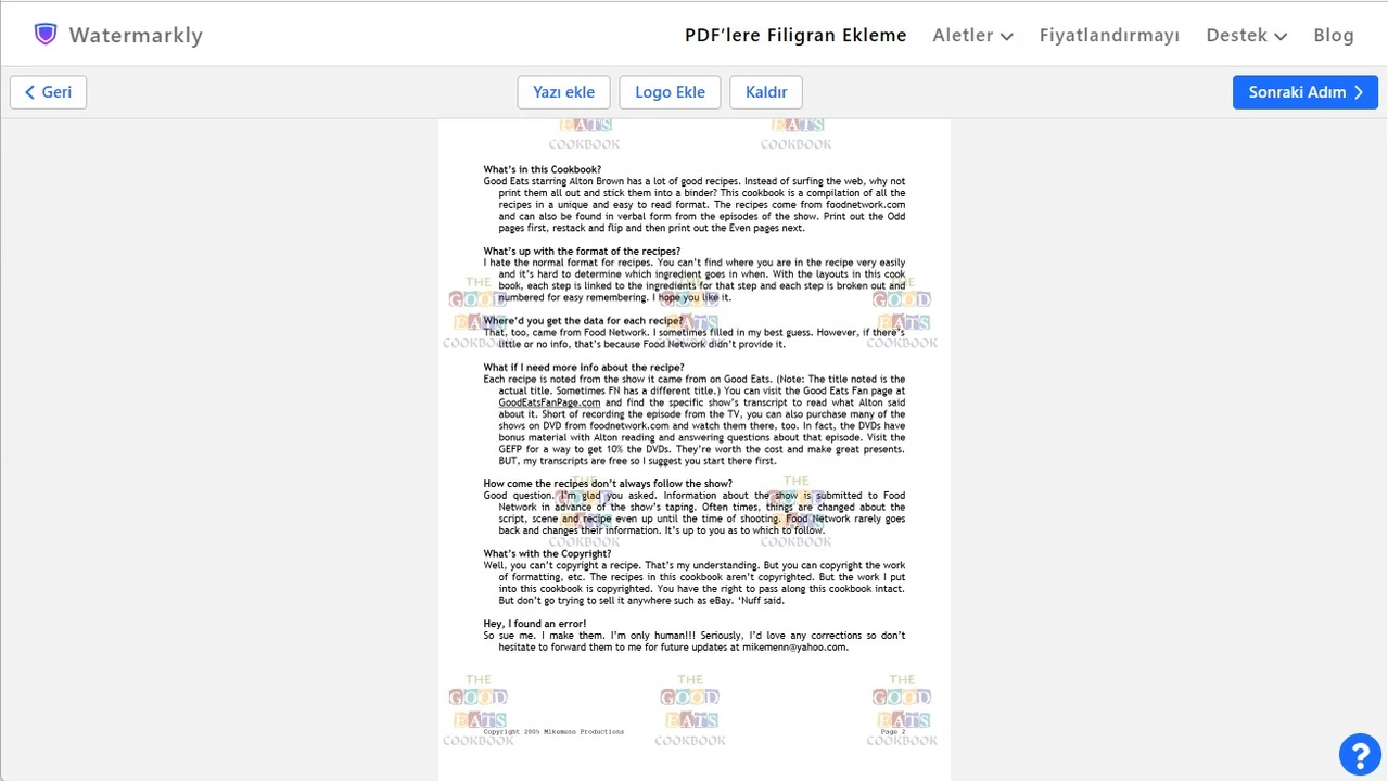 Filigran PDF online