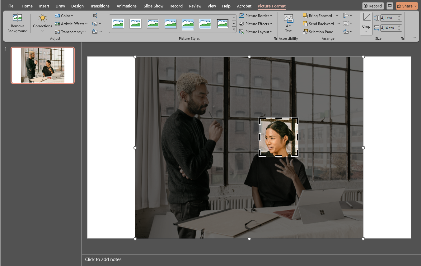 blur a picture in powerpoint