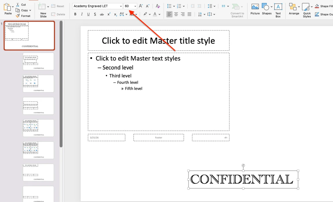 come formattare una filigrana Bozza in PowerPoint