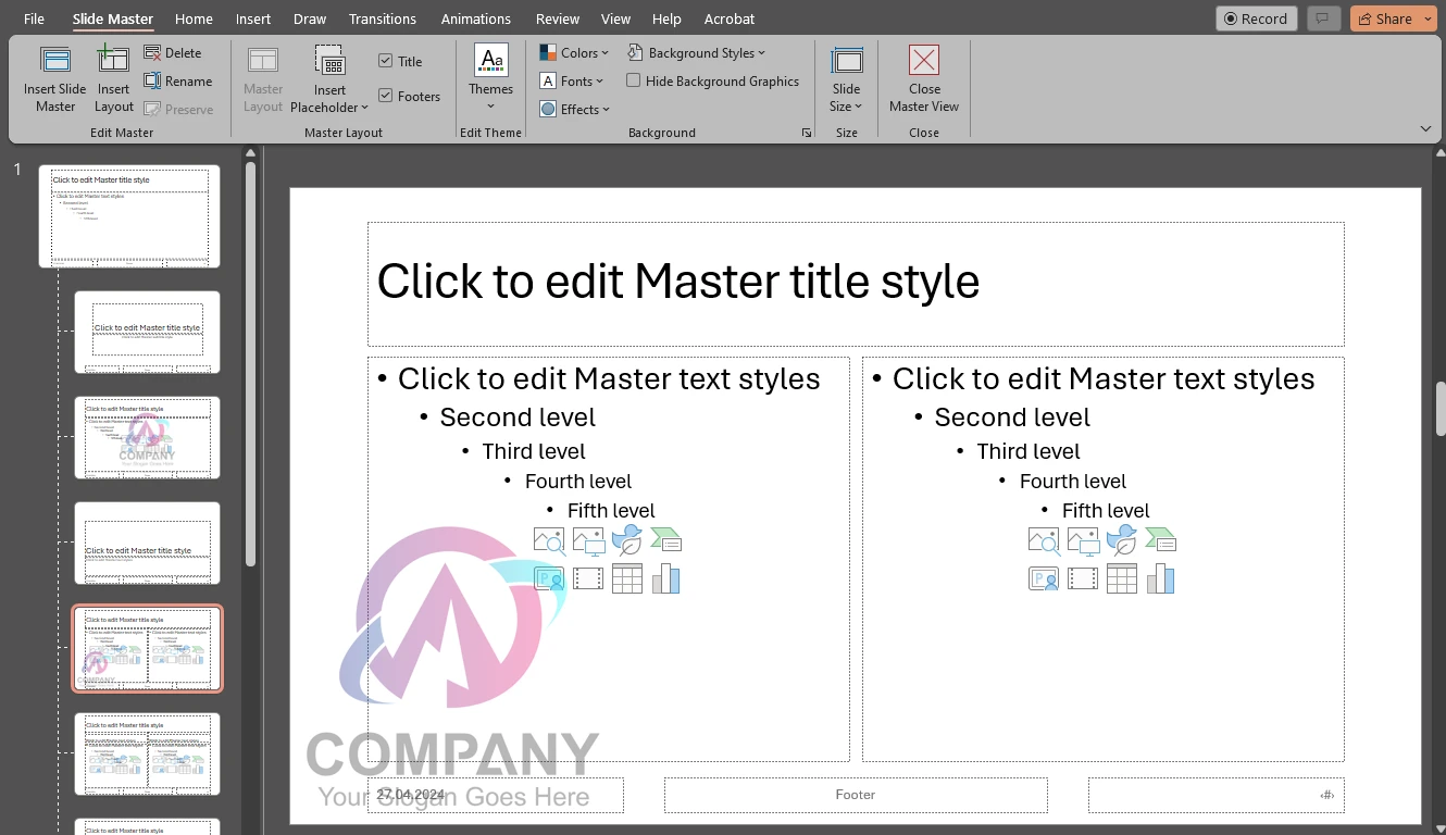 how to add watermark to powerpoint