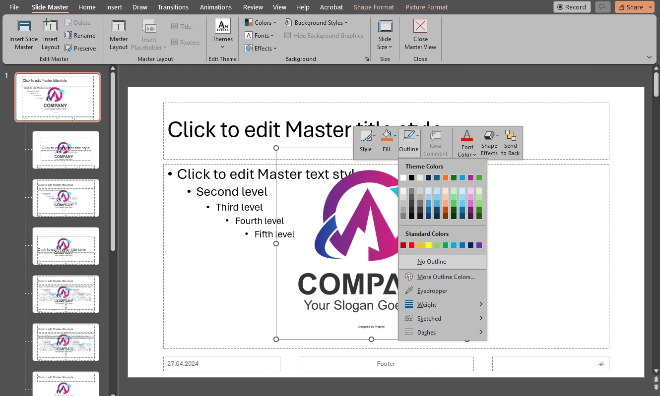how to add watermark in powerpoint