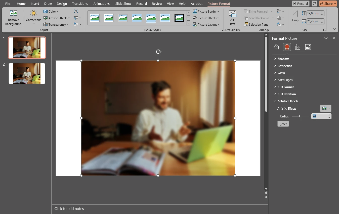 How to Blur Background in an Image in PowerPoint