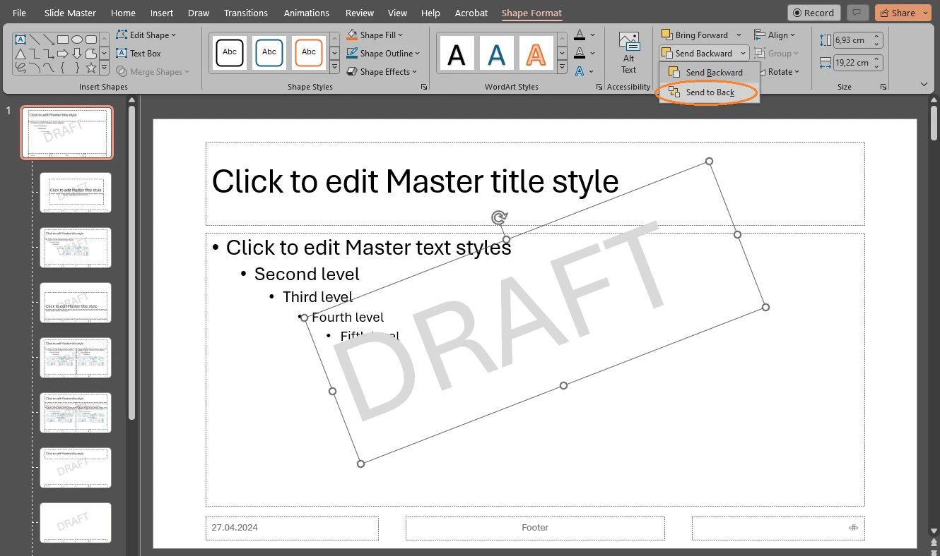 how to add watermark to powerpoint