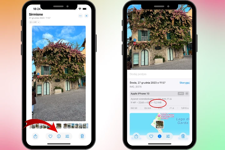Jak sprawdzić rozmiar zdjęcia na iPhonie