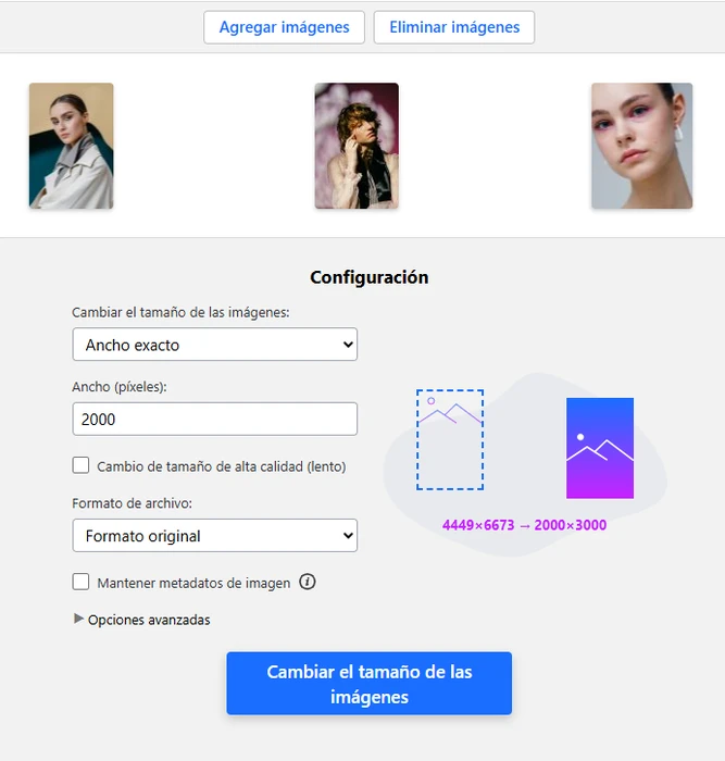 redimensionar imagen online