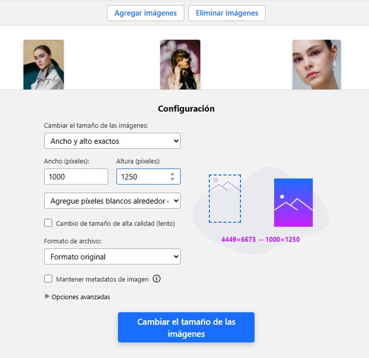 redimensionar fotos